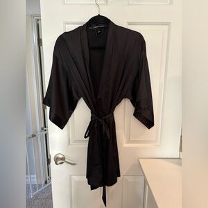 Victoria's Secret Black Satin Kimono